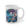 Mug Marseille rétro-futuriste OVNI graffiti scooter –Idée Cadeau urbain
