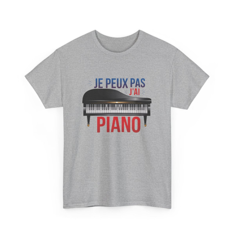 T-shirt pianiste J’peux pas j’ai piano – Musique humour tee shirt