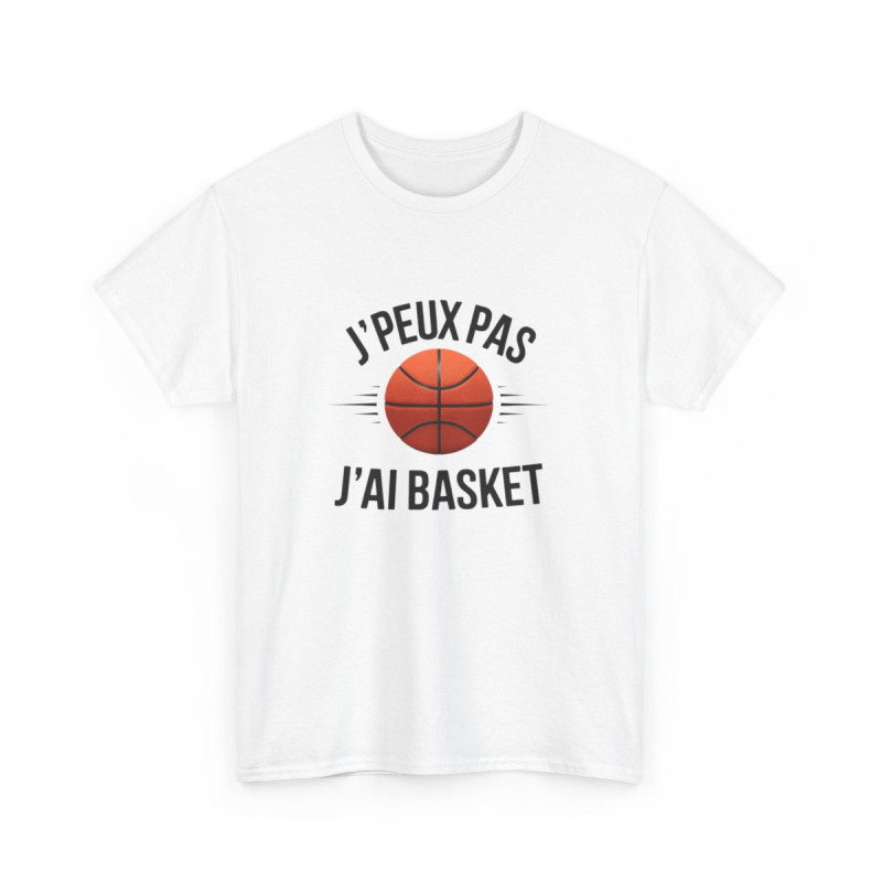 T-shirt Je peux pas j’ai basket  sport drôle pour basketteur Idée cadeau tee shirt
