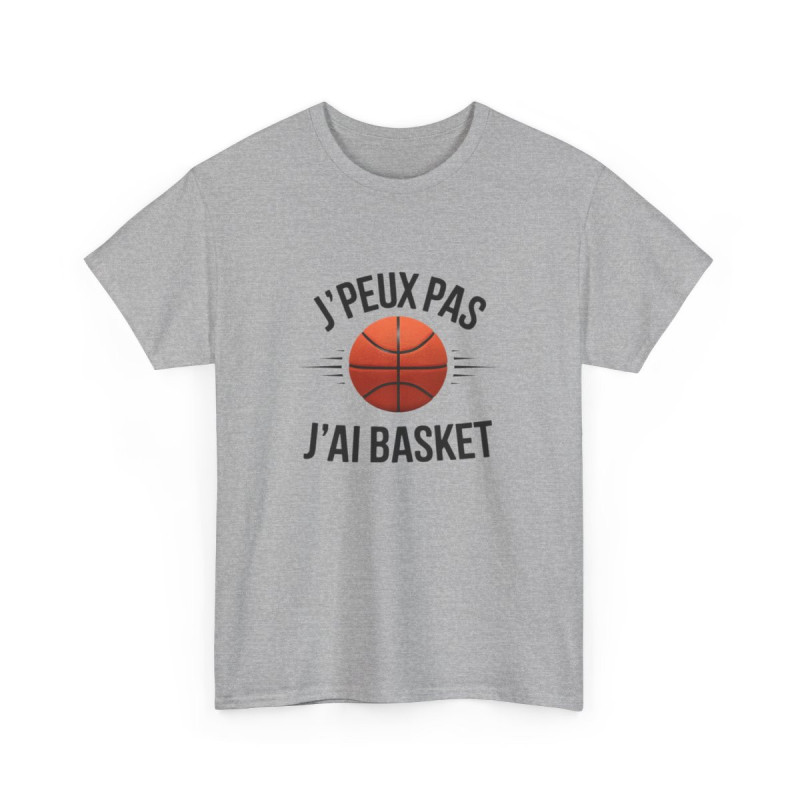 T-shirt Je peux pas j’ai basket  sport drôle pour basketteur Idée cadeau tee shirt