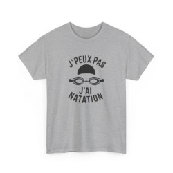 T-shirt humour natation  J’peux pas j’ai piscine nageur tee shirt