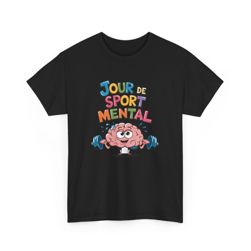 T shirt Cerveau Muscu Jour de sport mental Humour tee shirt amusant