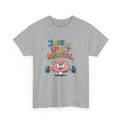 T shirt Cerveau Muscu Jour de sport mental Humour tee shirt amusant