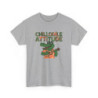 T shirt Chillodile Attitude Crocodile Ukulélé Blanc Gris tee shirt humour animal