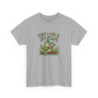 T-shirt Chillodile Attitude détente jungle blanc ou gris humour animal amusant crocodile