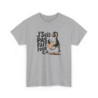 T shirt Pingouin Humour J’suis Pas Fait Pour Ça  Sarcastique Animal Rigolo Blanc Gris