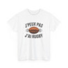 T shirt Blanc Gris J’Peux Pas J’ai Rugby  Tee Shirt Humoristique Sportif Rugby Homme Femme Supporter