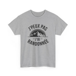 T shirt Rando J’peux Pas J’ai Randonnée Design MontagnTee-Shirt Marche  Nature Aventure Blanc Gris