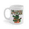 Mug Chillodile Attitude Tasse Drôle Crocodile Cool Guitare  Tropicale Relax Humour Cadeau Original Musique Zen