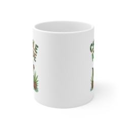 Mug Crocodile Chillodile Attitude Tasse Détente Croco Relax Ukulélé Humour Animal Jungle Musique Vacances Cool Original Fun
