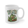 Mug Crocodile Chillodile Attitude Tasse Détente Croco Relax Ukulélé Humour Animal Jungle Musique Vacances Cool Original Fun