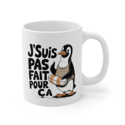 Mug Pingouin J’Suis Pas Fait Pour Ça Tasse Hiver Drôle Animaux Rigolos Maillot  Humour Glaçon Détente Originale