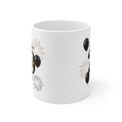 Mug Tasse Joyeux Anniversaire 20 Ans  Étoile Dorée et Feux d’Artifice  Cadeau Élégant pour les 20 Ans