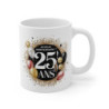 Mug Tasse Joyeux Anniversaire 25 Ans  Ballons et Champagne Idée Cadeau Chic et Festif