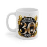 Mug Tasse Joyeux Anniversaire 30 Ans Couronne Dorée & Ballons Idée Cadeau Royal et Festif