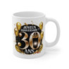 Mug Tasse Joyeux Anniversaire 30 Ans Couronne Dorée & Ballons Idée Cadeau Royal et Festif