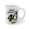 Mug Tasse Joyeux Anniversaire 40 Ans  Sabliers Dorés & Chapeau de Fête Idée Cadeau Humour Élégant