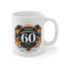 Mug Tasse Joyeux Anniversaire 60 Ans Design Floral Rétro Élégant Cadeau Original et Symbolique