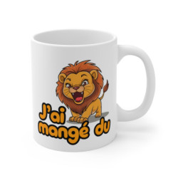 Mug J’ai Mangé du Lion  Tasse avec Lion Rugissant  Design Drôle et Sauvage pour Commencer la Journée