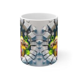 Mug Teletubbies Mur Cassé –Tasse Fun avec Teletubbies Colorés –Cadeau Original pour Fans de Dessins Animés
