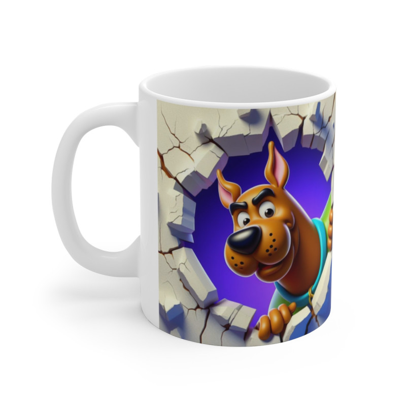 Mug Scooby-Doo  Tasse dessin animé vintage  Design mur explosé avec chien culte