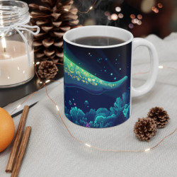 Mug Tasse Lamantin Magique Océan Illustration Fluorescente et Cartoon pour enfant et adulte