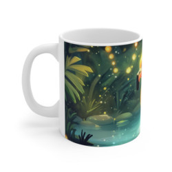 Mug Tasse Flamant Magique Tropical Illustration Cartoon Lumineuse pour enfant et adulte