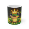 Mug Tasse Grenouille Royale sur Nénuphar Illustration Cartoon Lumineuse pour enfant et adulte