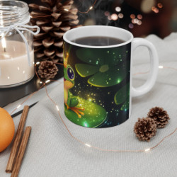 Mug Tasse Grenouille Royale sur Nénuphar Illustration Cartoon Lumineuse pour enfant et adulte