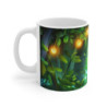 Mug Tasse Lémurien Magique en Forêt Tropicale Illustration Cartoon Lumineuse pour enfant et adulte