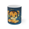 Mug Tasse Lionceau Casque Étoiles Illustration Cartoon Lumineuse pour enfant et adulte