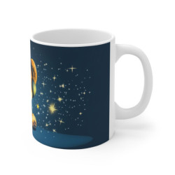 Mug Tasse Lionceau Casque Étoiles Illustration Cartoon Lumineuse pour enfant et adulte