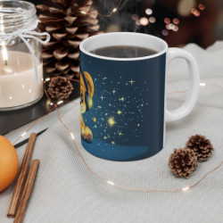 Mug Tasse Lionceau Casque Étoiles Illustration Cartoon Lumineuse pour enfant et adulte