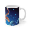 Mug Tasse Chat Sauvage Magique Nuit Étoilée Illustration Cartoon Lumineuse pour enfant et adulte
