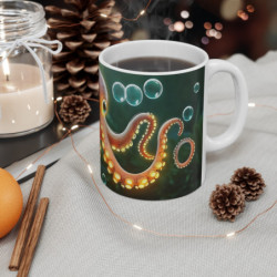 Mug Tasse Pieuvre Magique Océan Illustration Cartoon Lumineuse pour enfant et adulte