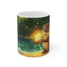 Mug Tasse Loutre Magique au Bord de l’Eau Illustration Cartoon Lumineuse pour enfant et adulte