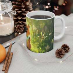 Mug Tasse Quokka Magique Forêt Fleurie Illustration Cartoon Lumineuse pour enfant et adulte