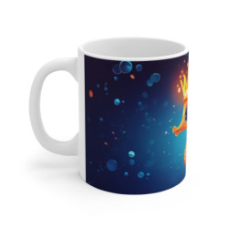 Mug Tasse Hippocampe Magique Couronne Océan Illustration Cartoon Lumineuse pour enfant et adulte