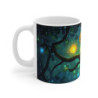 Mug Tasse Toucan Magique Nocturne Forêt Enchantée Illustration Lumineuse Cartoon pour Enfant et Adulte
