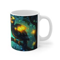 Mug Tasse Toucan Magique Nocturne Forêt Enchantée Illustration Lumineuse Cartoon pour Enfant et Adulte