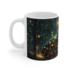 Mug Bébé Ocelot Magique Tasse Illustration Animal Lumineux Forêt Enchantée Cadeau Fantaisie Enfant Adulte