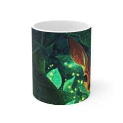 Mug Chevrotain Magique Tasse Faon Tropical Caché Feuilles Lumineuses Cadeau Animal Mignon