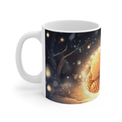 Mug Tatou Endormi Magique Tasse Animal Nocturne Hiver Étoilé Boule de Lumière Forêt Enchantée