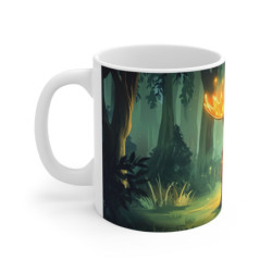Mug Élan Magique Tasse Bébé Élan Bois Lumineux Forêt Enchantée Aurore Mystique
