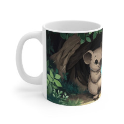 Mug Koala Magique – Tasse Bébé Koala et Cristal Lumineux Forêt Mystique Clair de Lune