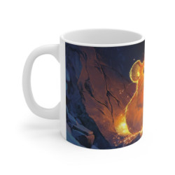 Mug Pika Lumineux – Tasse Rongeur Magique sur Rocher Nocturne Étincelant