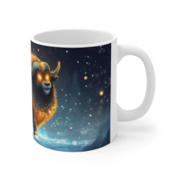 Mug Bœuf Magique des Glaces – Tasse Animal Enchanté Fourrure Lumineuse Nuit Polaire