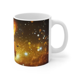 Mug Bison Magique – Tasse Bébé Bison Bondissant aux Cornes Lumineuses dans Nuit Étincelante