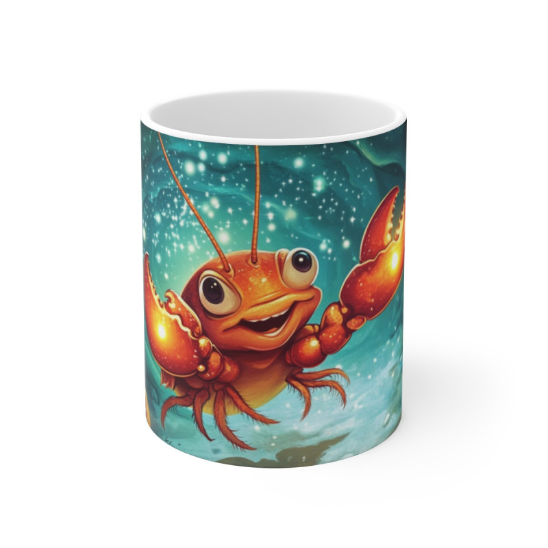 Mug Homard Lumineux – Tasse Crustacé Magique dans Grotte Sous-Marine Étoilée