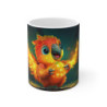 Mug Perroquet Tropical – Tasse Oiseau Magique Orange Lumineux & Jungle Enchantée